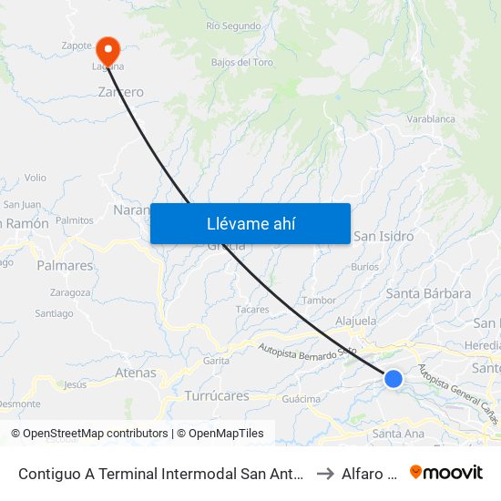 Contiguo A Terminal Intermodal San Antonio, Belén to Alfaro Ruiz map