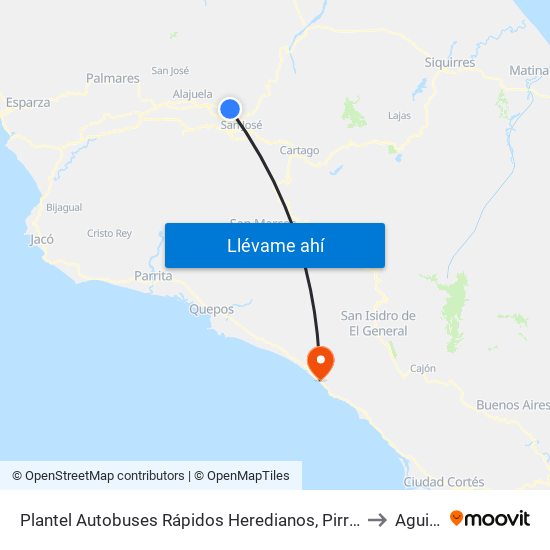 Plantel Autobuses Rápidos Heredianos, Pirro Heredia to Aguirre map