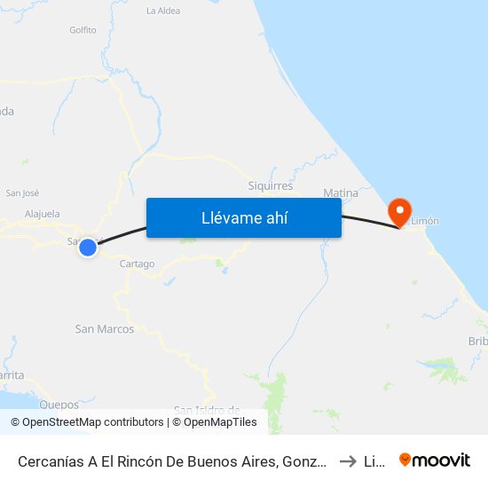 Cercanías A El Rincón De Buenos Aires, González Lahmann San José to Limón map