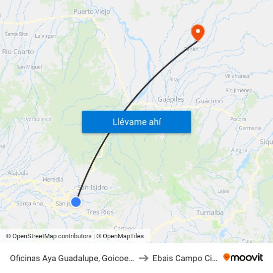 Oficinas Aya Guadalupe, Goicoechea to Ebais Campo Cinco map