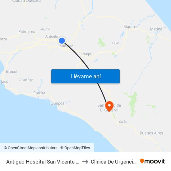 Antiguo Hospital San Vicente De Paul to Clínica De Urgencias Pz map