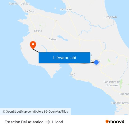 Estación Del Atlántico to Ulicori map