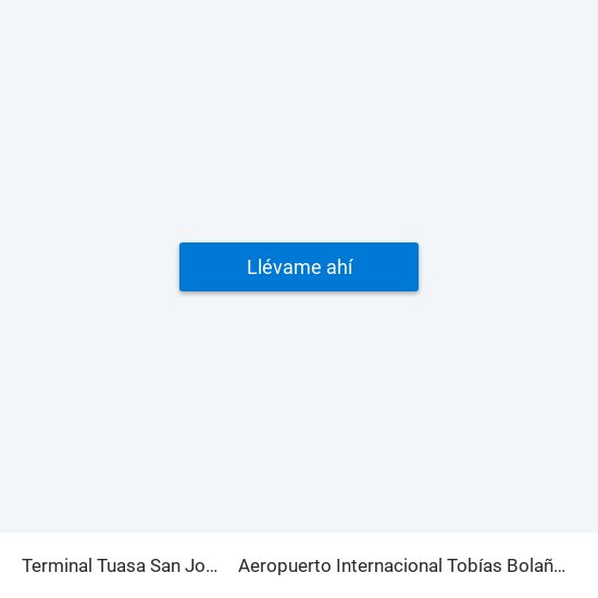 Terminal Tuasa San José to Aeropuerto Internacional Tobías Bolaños map