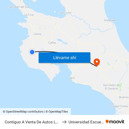 Contiguo A Venta De Autos La Radial, Las Brisas Santa Cruz to Universidad Escuela Libre De Derecho map