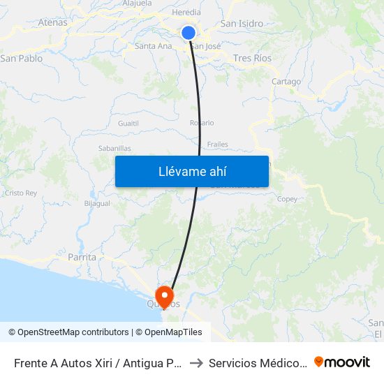 Frente A Autos Xiri / Antigua Peugeot, La Valencia Heredia to Servicios Médicos de Emergencia map