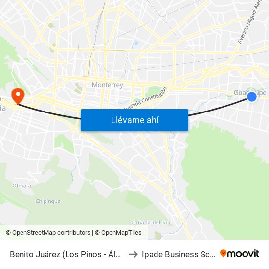 Benito Juárez (Los Pinos - Álamos) to Ipade Business School map