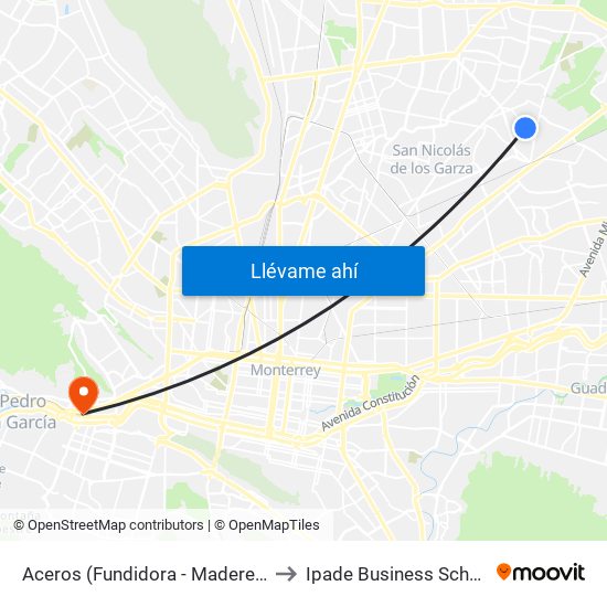 Aceros (Fundidora - Maderera) to Ipade Business School map