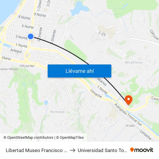 Libertad Museo Francisco Fonk to Universidad Santo Tomás map
