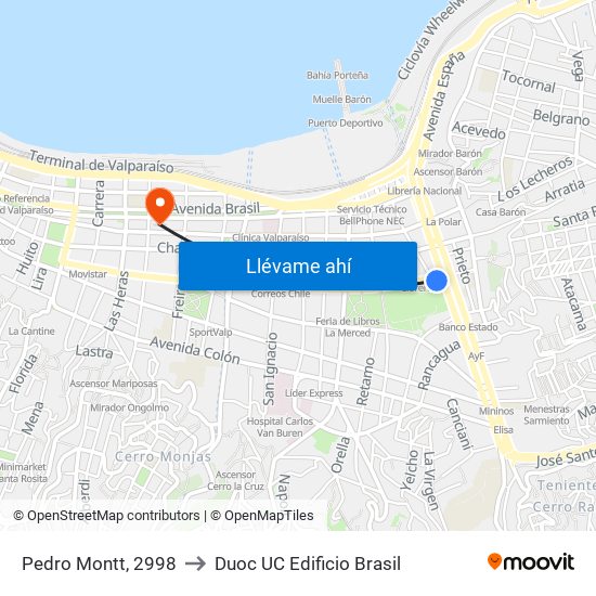 Pedro Montt, 2998 to Duoc UC Edificio Brasil map