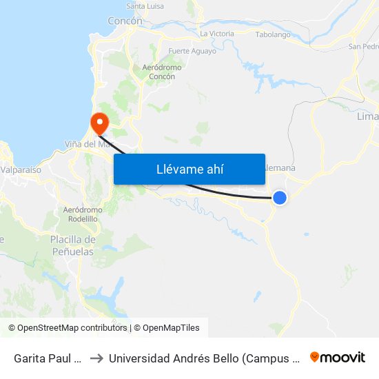 Garita Paul Harris to Universidad Andrés Bello (Campus Viña Del Mar) map