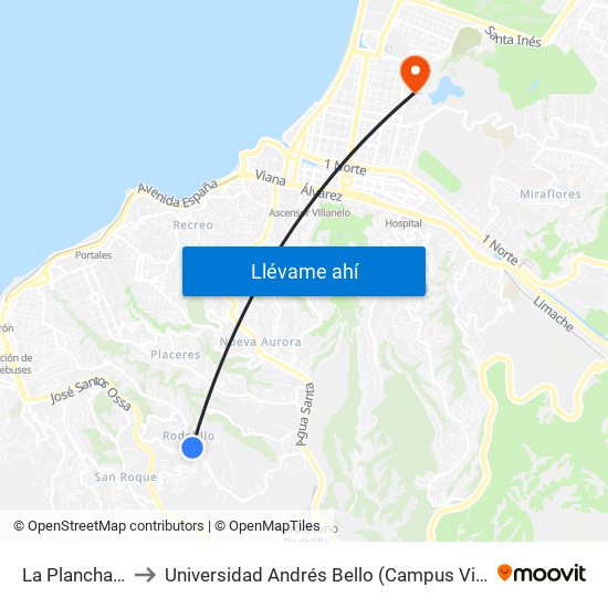 La Planchada, 5 to Universidad Andrés Bello (Campus Viña Del Mar) map