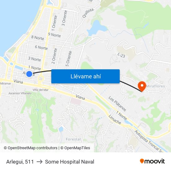 Arlegui, 511 to Some Hospital Naval map
