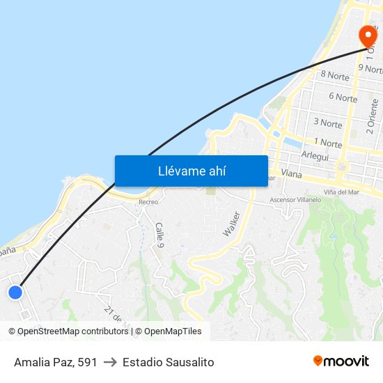 Amalia Paz, 591 to Estadio Sausalito map