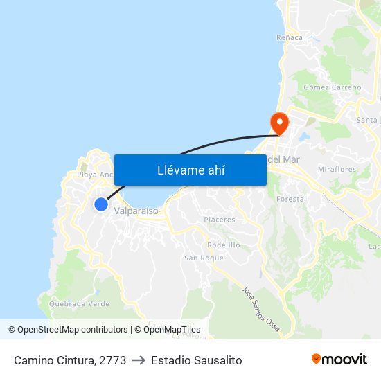 Camino Cintura, 2773 to Estadio Sausalito map