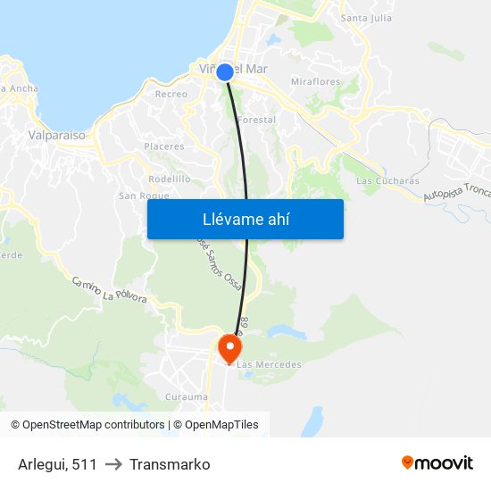 Arlegui, 511 to Transmarko map