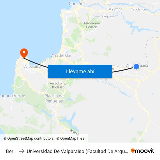 Berlin to Universidad De Valparaíso (Facultad De Arquitectura) map