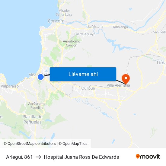 Arlegui, 861 to Hospital Juana Ross De Edwards map