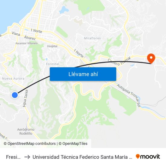 Fresia, 27 to Universidad Técnica Federico Santa María Sede Viña Del Mar map