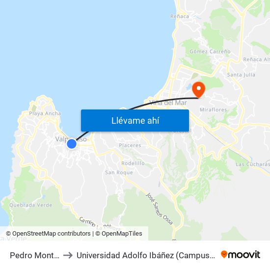 Pedro Montt, 483 to Universidad Adolfo Ibáñez (Campus Viña Del Mar) map