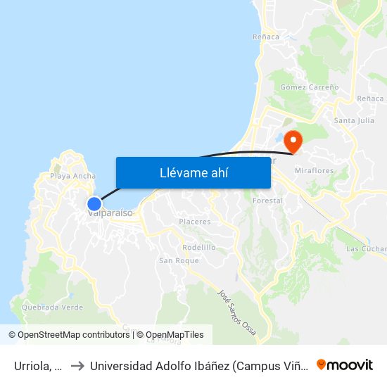 Urriola, 242 to Universidad Adolfo Ibáñez (Campus Viña Del Mar) map