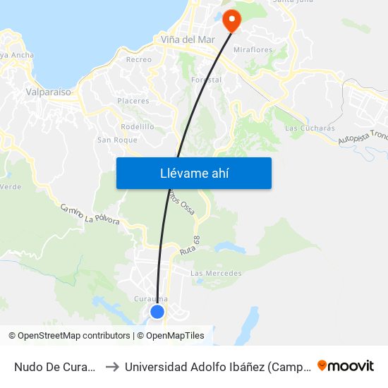 Nudo De Curauma, 630 to Universidad Adolfo Ibáñez (Campus Viña Del Mar) map