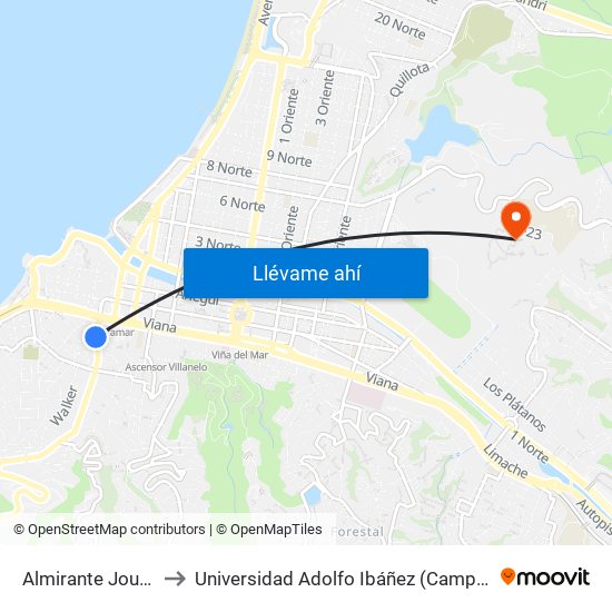 Almirante Jouanne, 80 to Universidad Adolfo Ibáñez (Campus Viña Del Mar) map