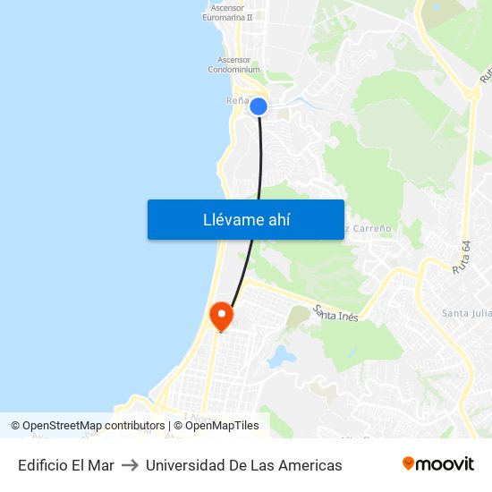 Edificio El Mar to Universidad De Las Americas map