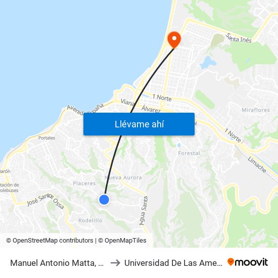 Manuel Antonio Matta, 3115 to Universidad De Las Americas map