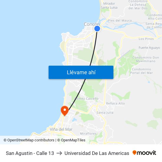 San Agustin - Calle 13 to Universidad De Las Americas map