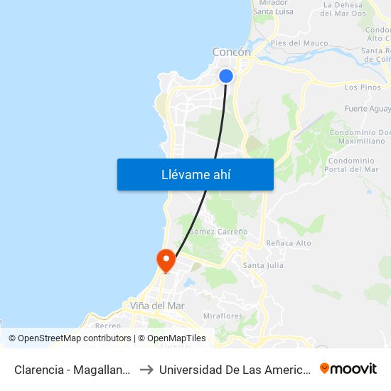 Clarencia - Magallanes to Universidad De Las Americas map