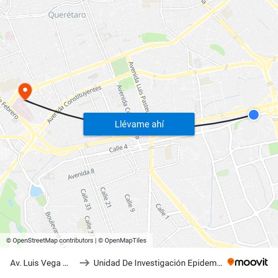 Av. Luis Vega Monrroy Y Estadio to Unidad De Investigación Epidemiológica Y En Servicios De Salud map