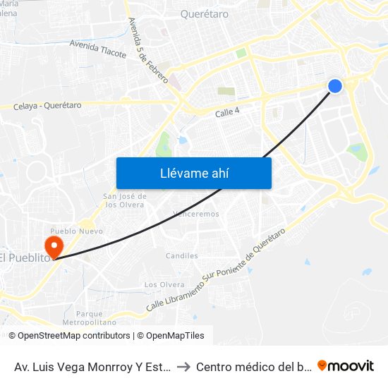 Av. Luis Vega Monrroy Y Estadio to Centro médico del bajio map