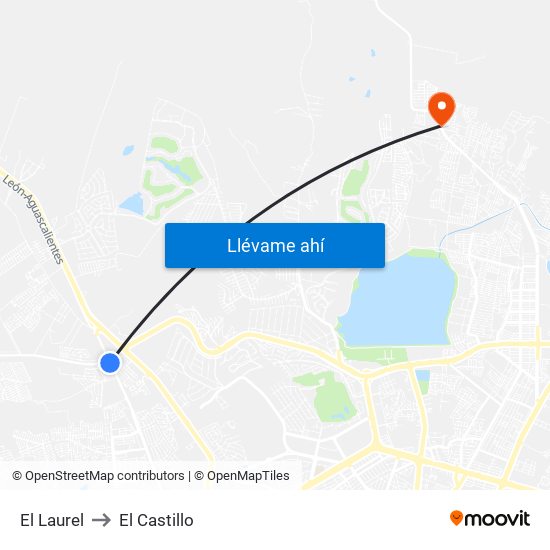El Laurel to El Castillo map