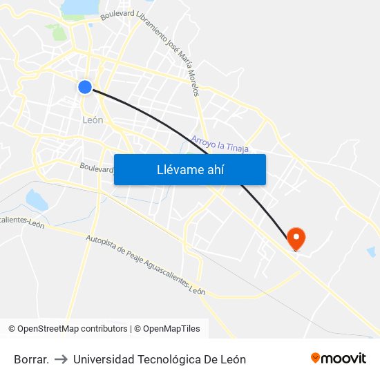 Borrar. to Universidad Tecnológica De León map