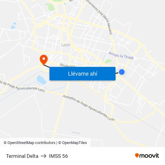 Terminal Delta to IMSS 56 map