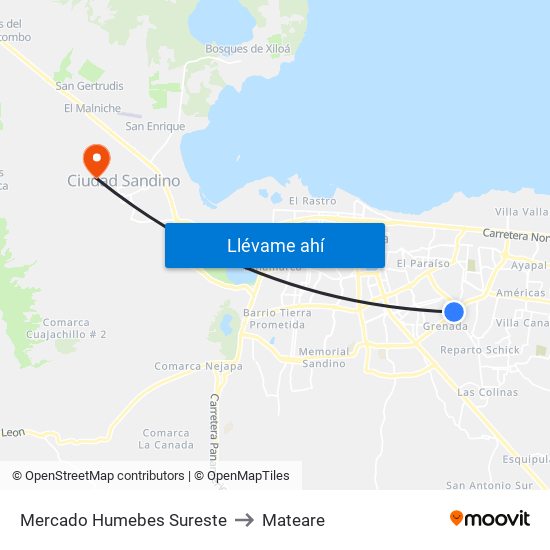 Mercado Humebes Sureste to Mateare map