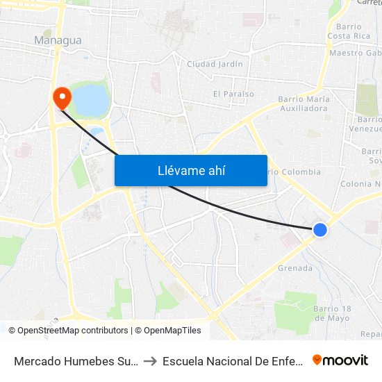 Mercado Humebes Sureste to Escuela Nacional De Enfermería map