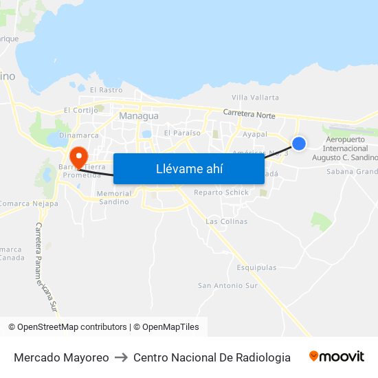 Mercado Mayoreo to Centro Nacional De Radiologia map