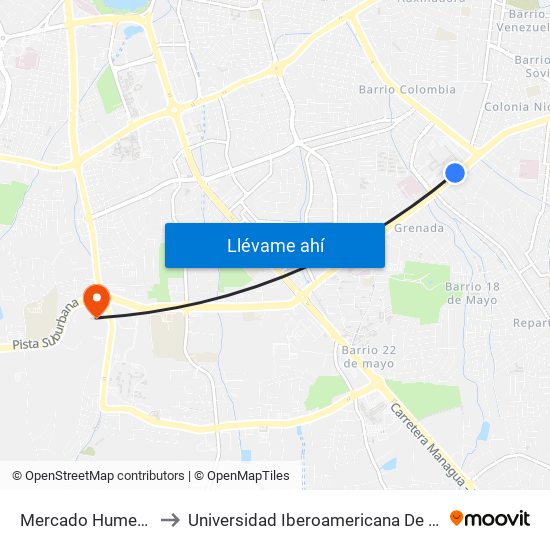 Mercado Humebes Sureste to Universidad Iberoamericana De Ciencia Y Tecnología map