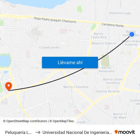 Peluquería Leysi to Universidad Nacional De Ingenieria (Uni) map