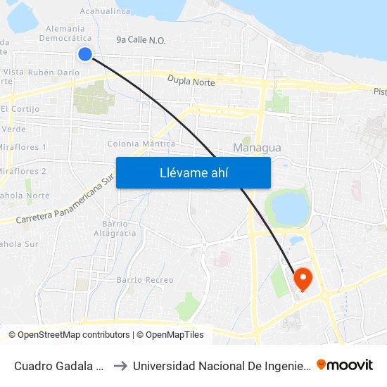 Cuadro Gadala María to Universidad Nacional De Ingenieria (Uni) map