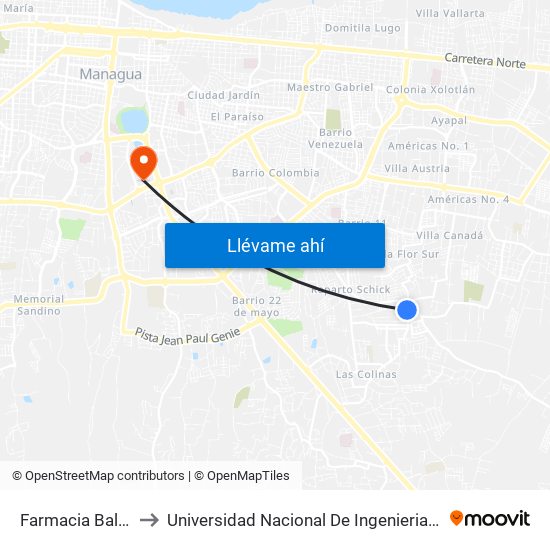 Farmacia Balgar to Universidad Nacional De Ingenieria (Uni) map