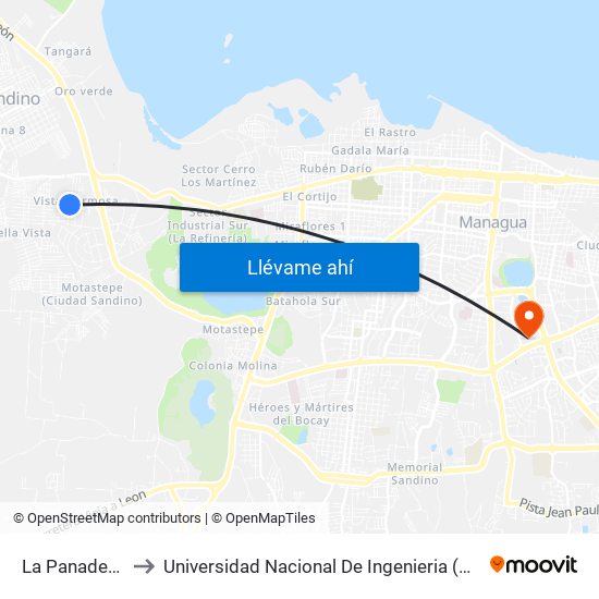La Panaderia to Universidad Nacional De Ingenieria (Uni) map