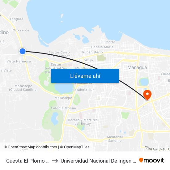 Cuesta El Plomo Norte to Universidad Nacional De Ingenieria (Uni) map