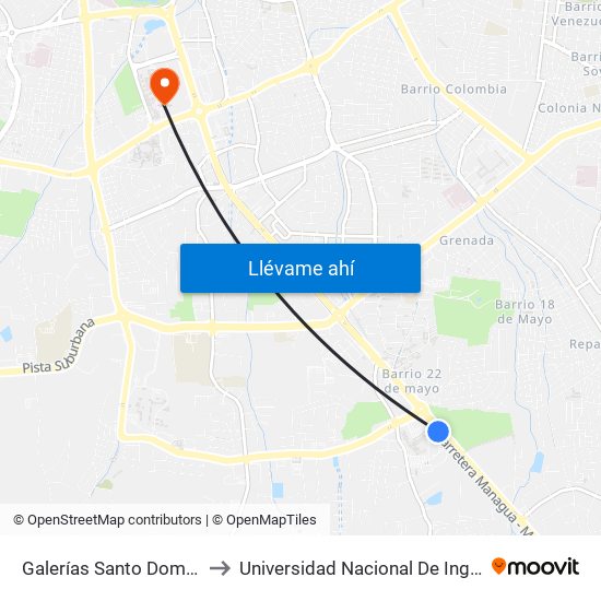 Galerías Santo Domingo Este to Universidad Nacional De Ingenieria (Uni) map