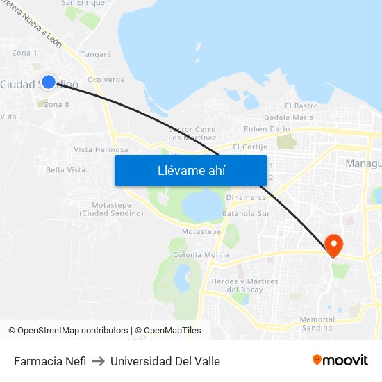Farmacia Nefi to Universidad Del Valle map