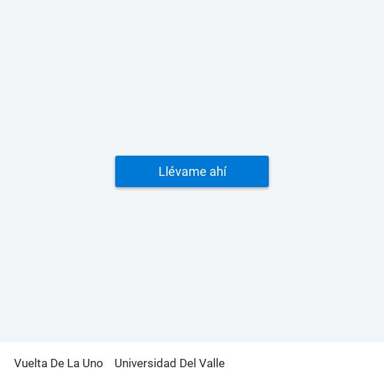 Vuelta De La Uno to Universidad Del Valle map