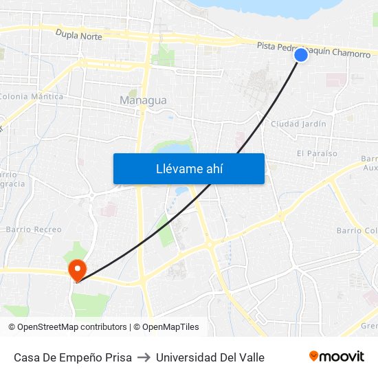 Casa De Empeño Prisa to Universidad Del Valle map