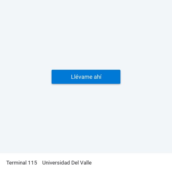 Terminal 115 to Universidad Del Valle map