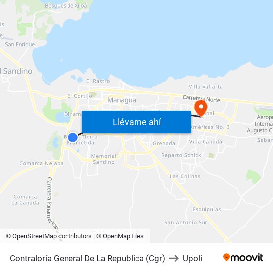 Contraloría General De La Republica (Cgr) to Upoli map